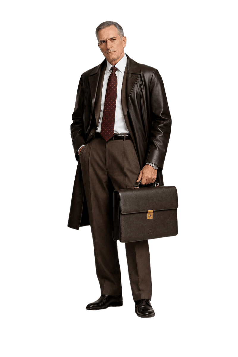 [1990s] Dark Brown Leather Bag - Model