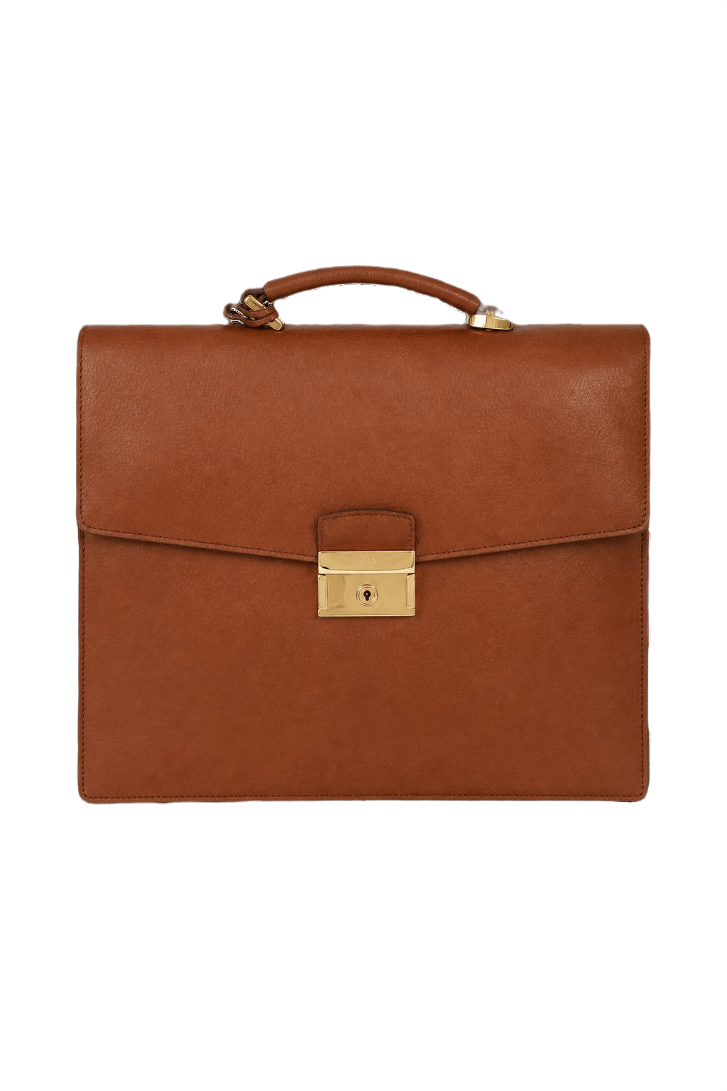 1980s Brown Leather Bag - Front View