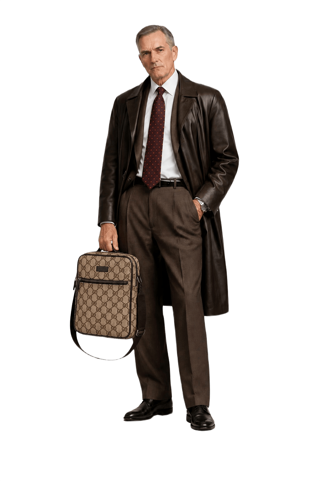 [1980s] Brown Canvas Bag - Model