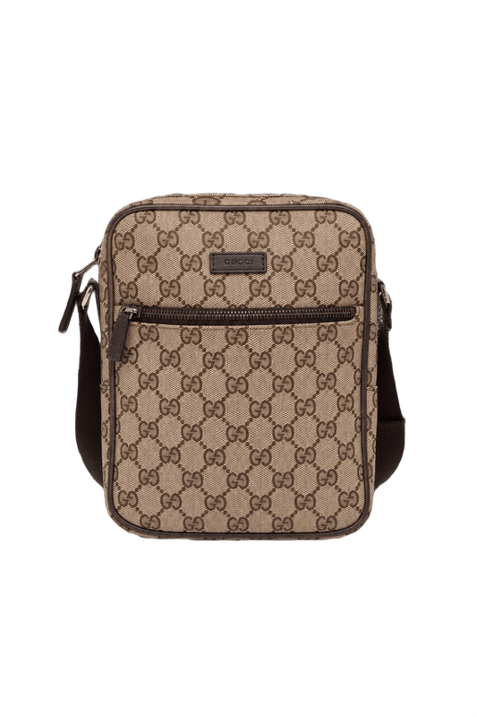 [1980s] Brown Canvas Bag - Front View