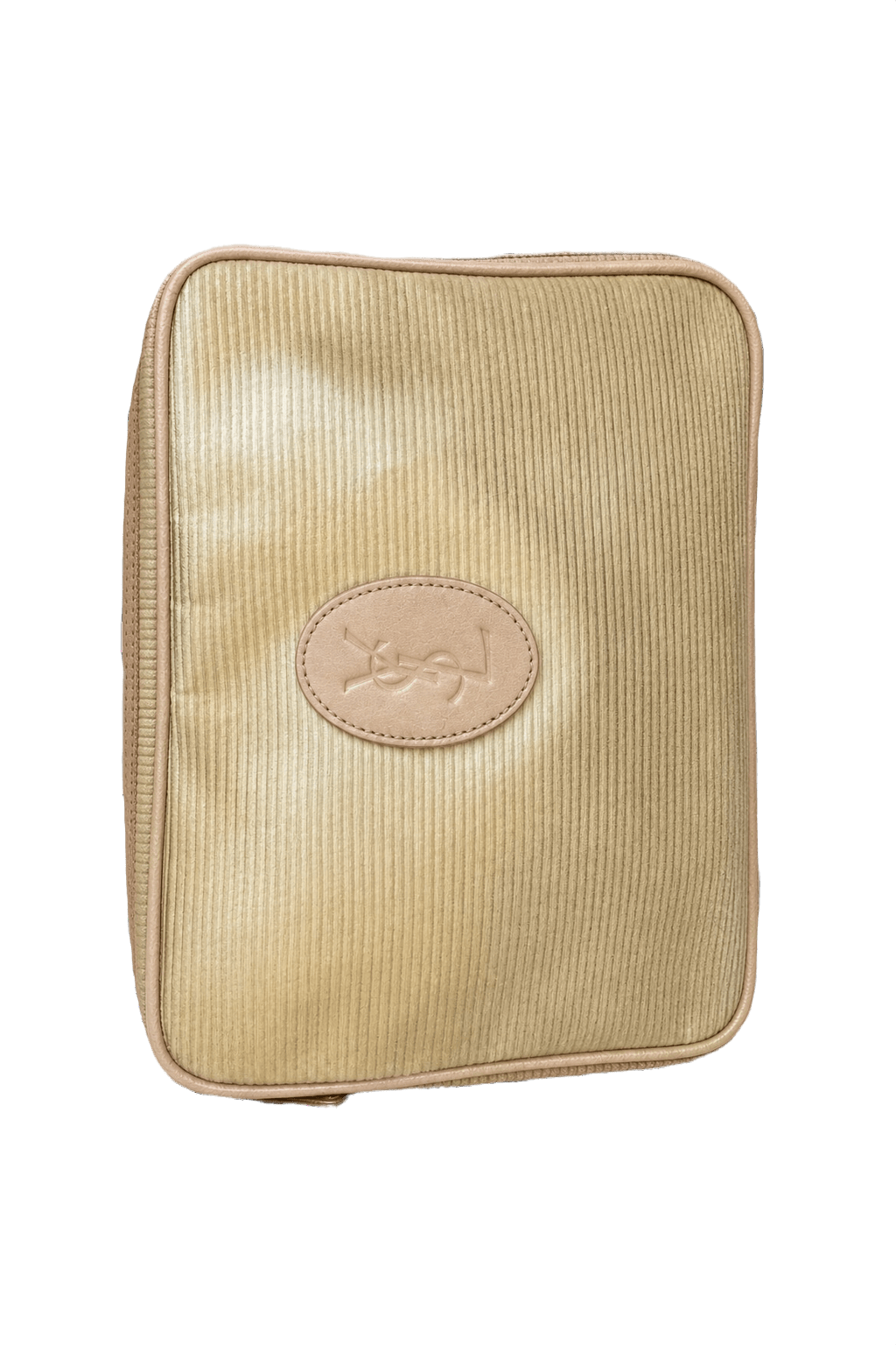 1980s Tan Fabric Bag - Front View