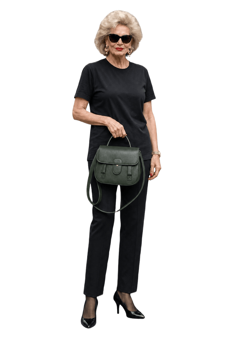 1980s Emerald Green Leather Bag - Model
