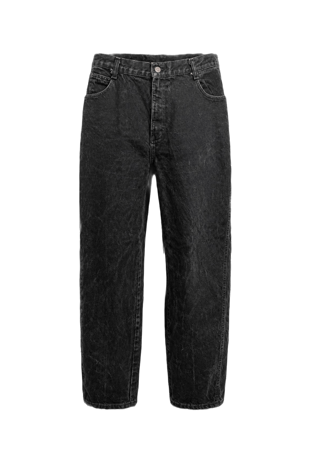 1990s Black Denim Jeans - Front View