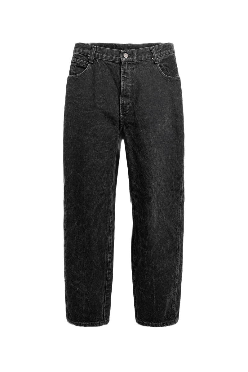 1990s Black Denim Jeans - Front View