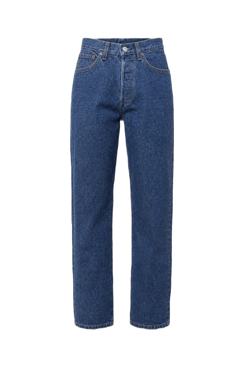 1980s Blue Denim Jeans - Front View