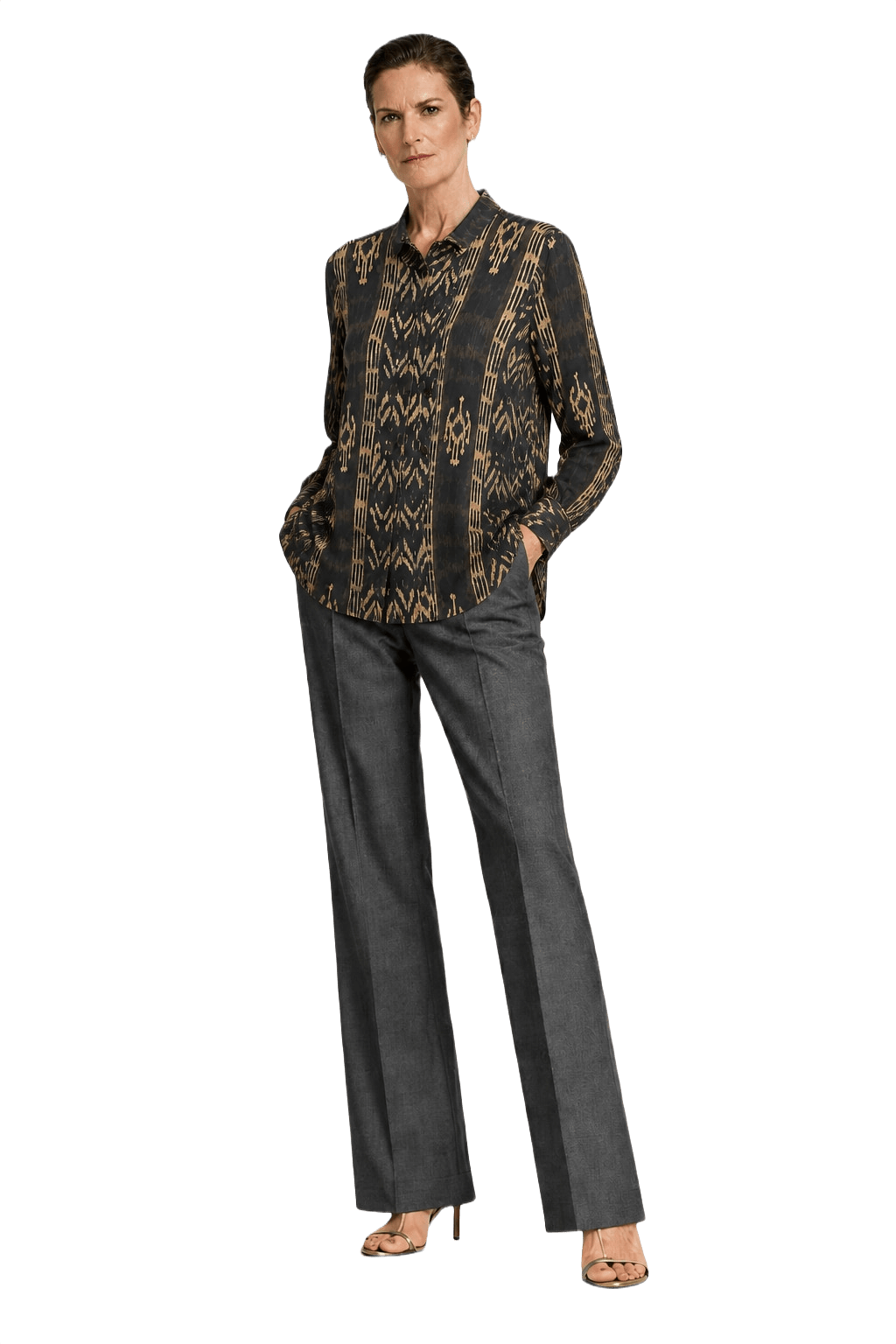 1990s Black Silk Jacket - Model