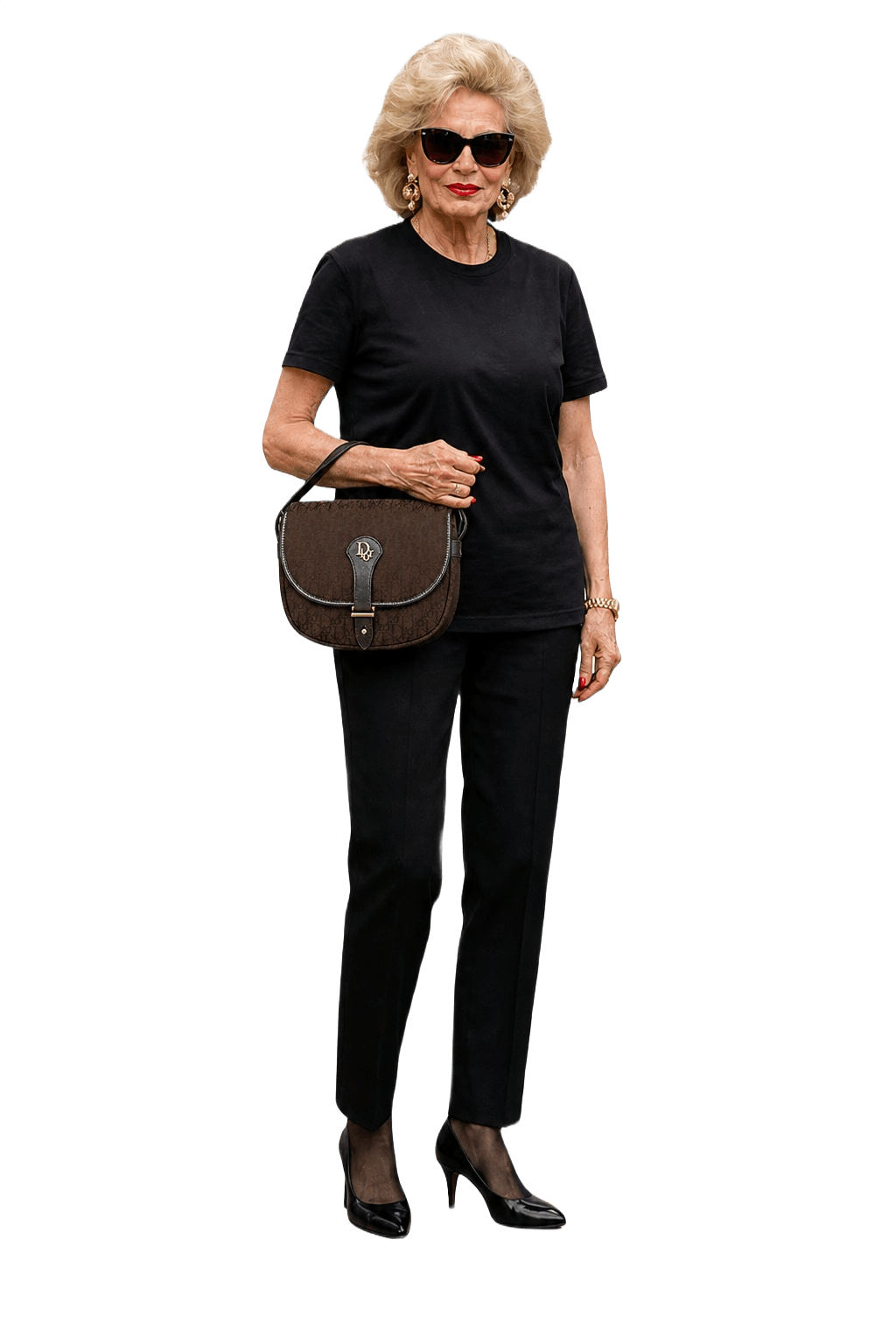 1980s Dark Brown Canvas Bag - Model