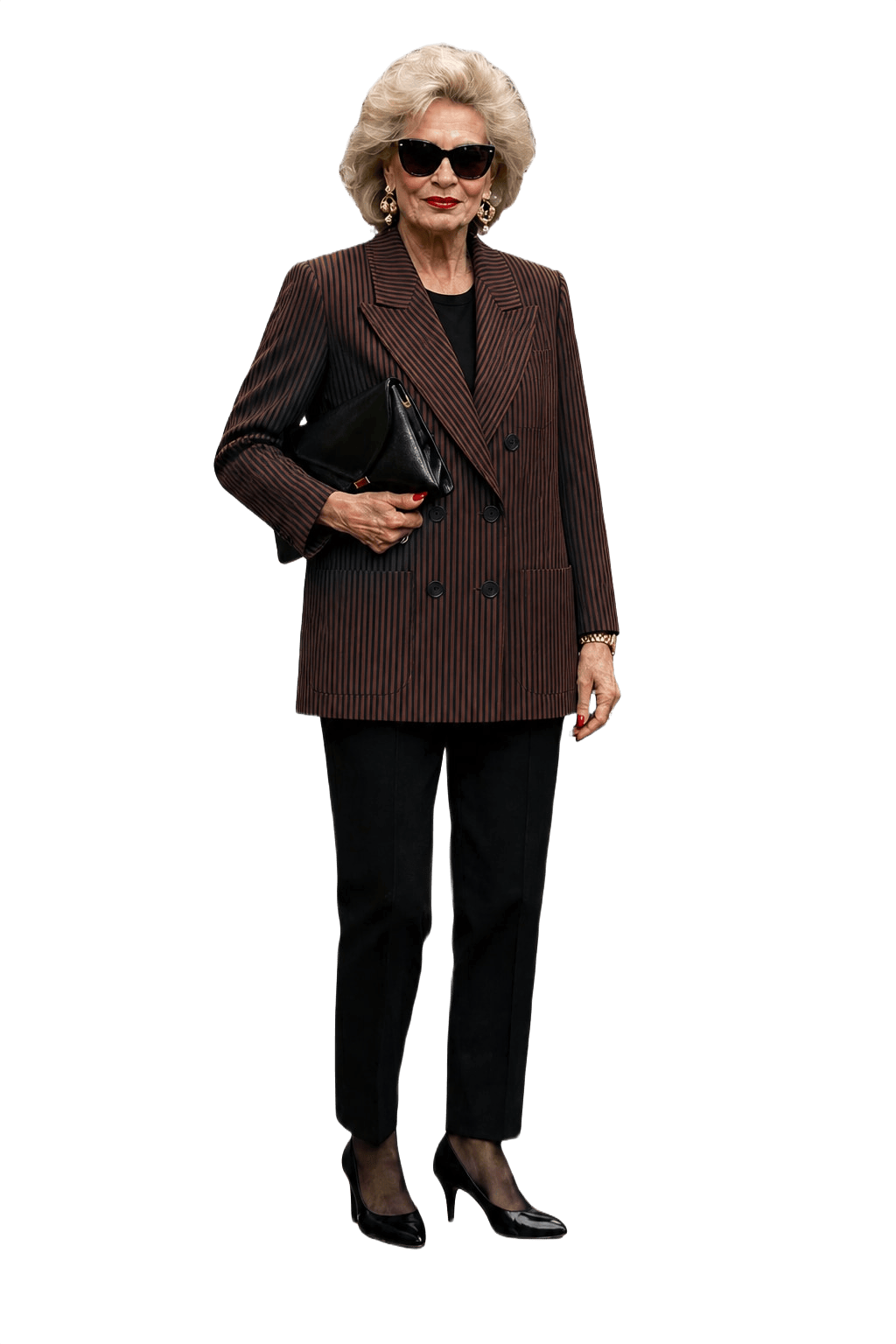 1980s Brown Wool Blend Blazer - Model