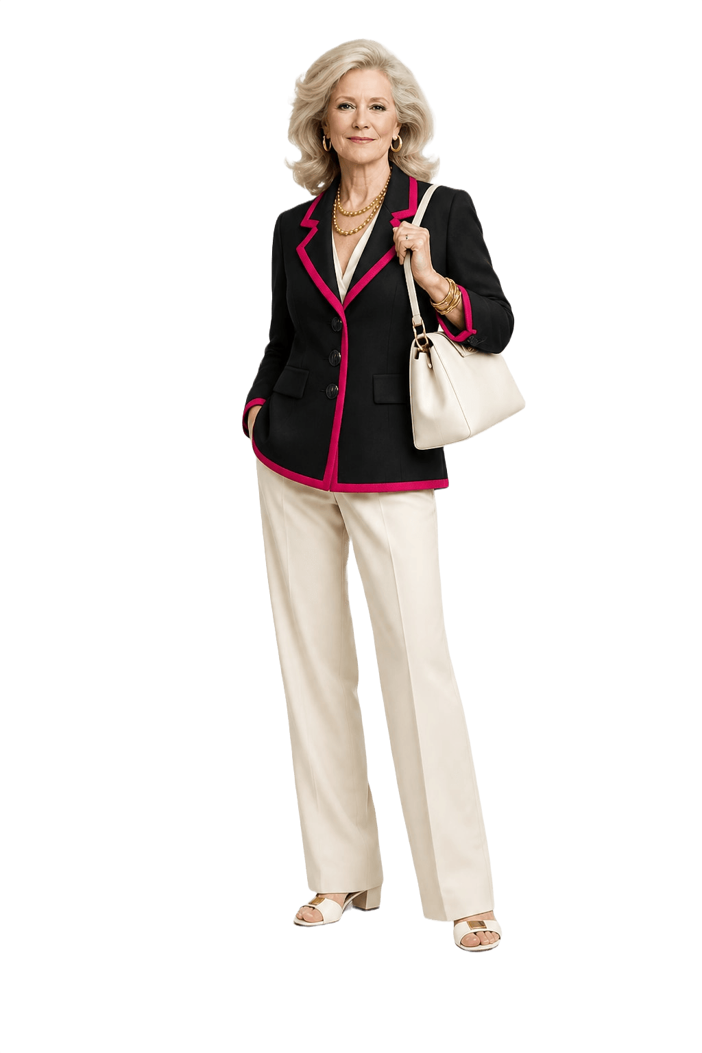 1980s Black Wool Blazer - Model