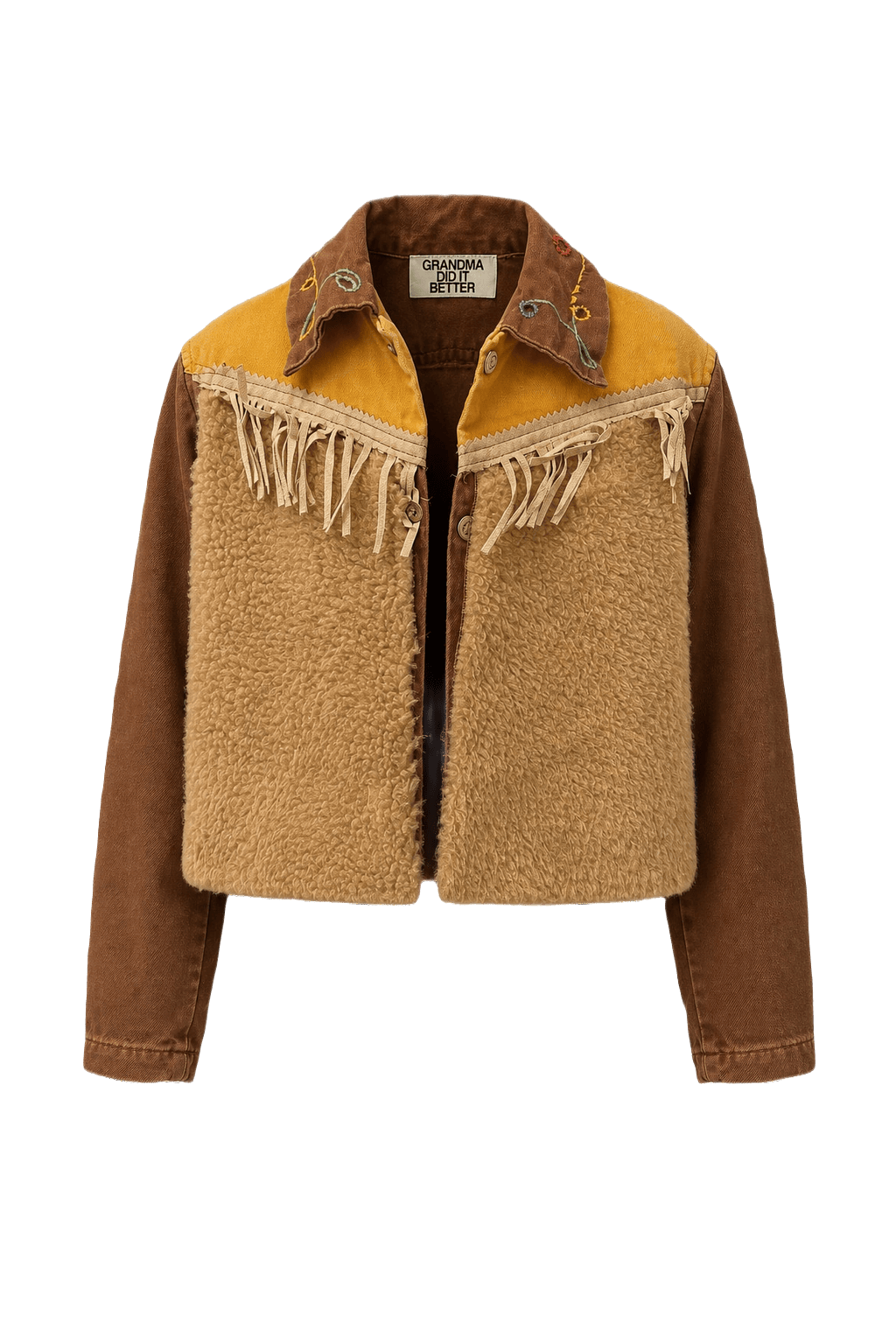 1960s Brown Cotton Jacket - Front View
