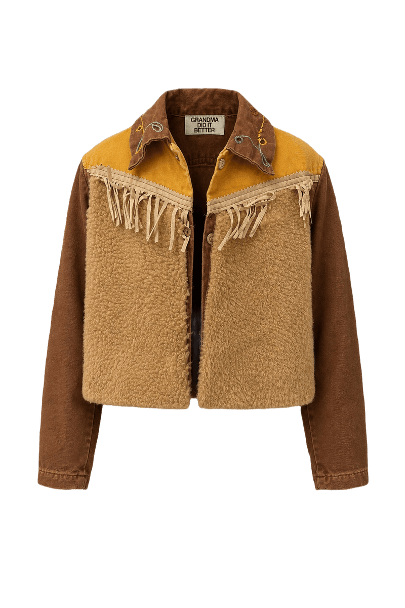 1960s Brown Cotton Jacket - Front View