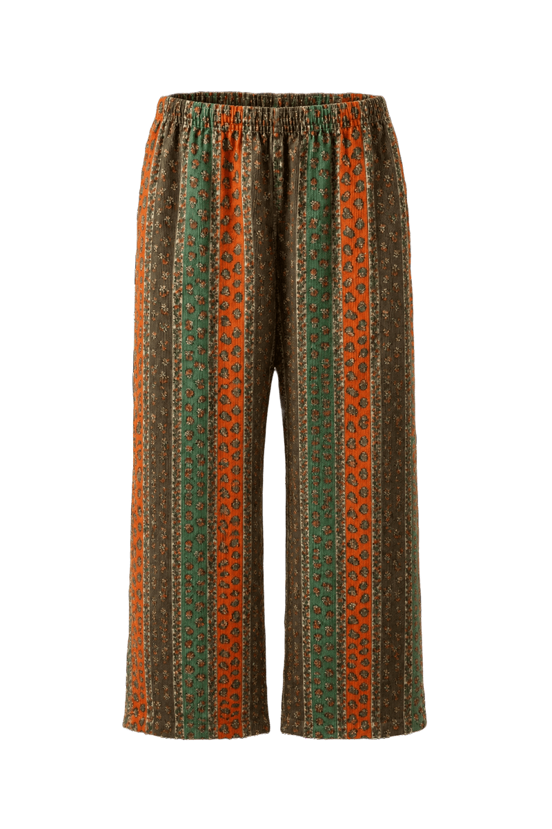 1970s Green Cotton Pants - Front View