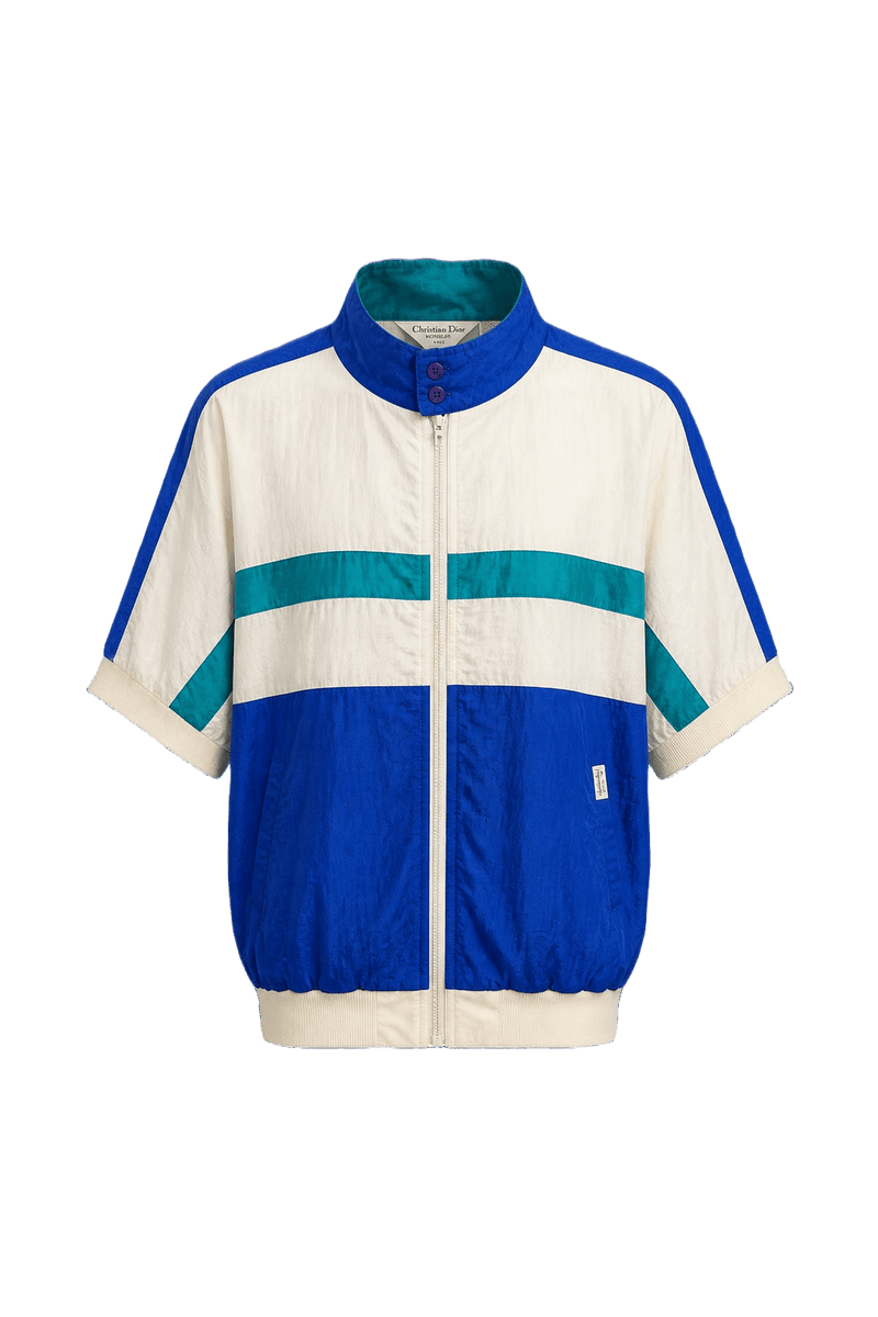 1980s White Nylon Jacket - Front View