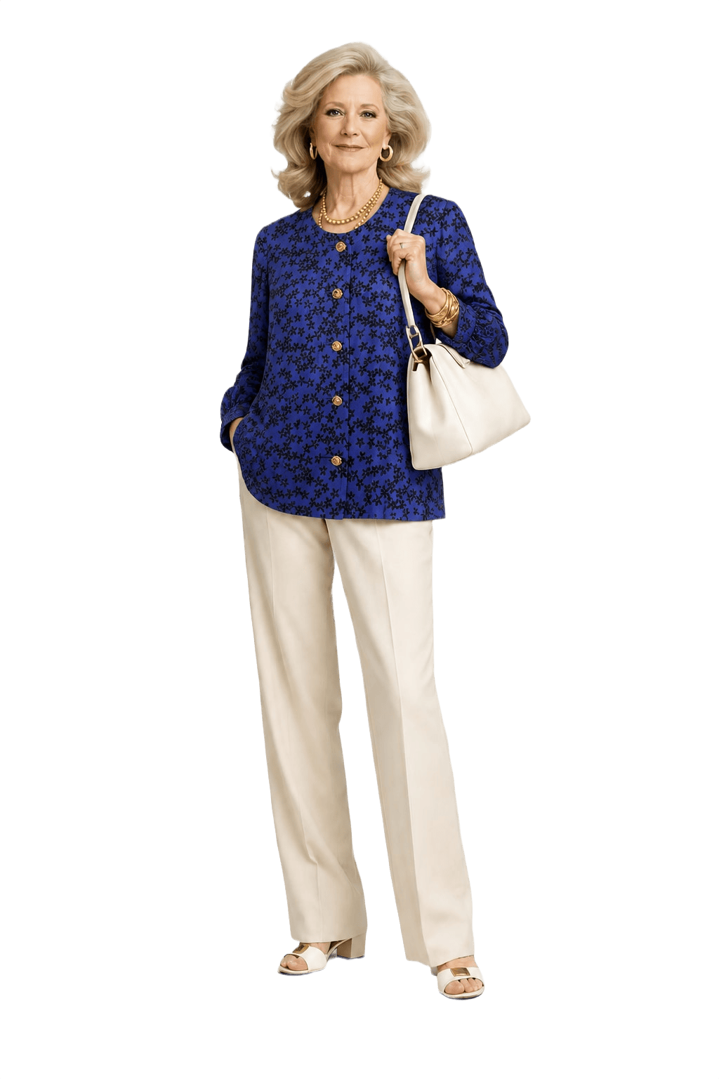1970s Purple Cotton Blazer - Model