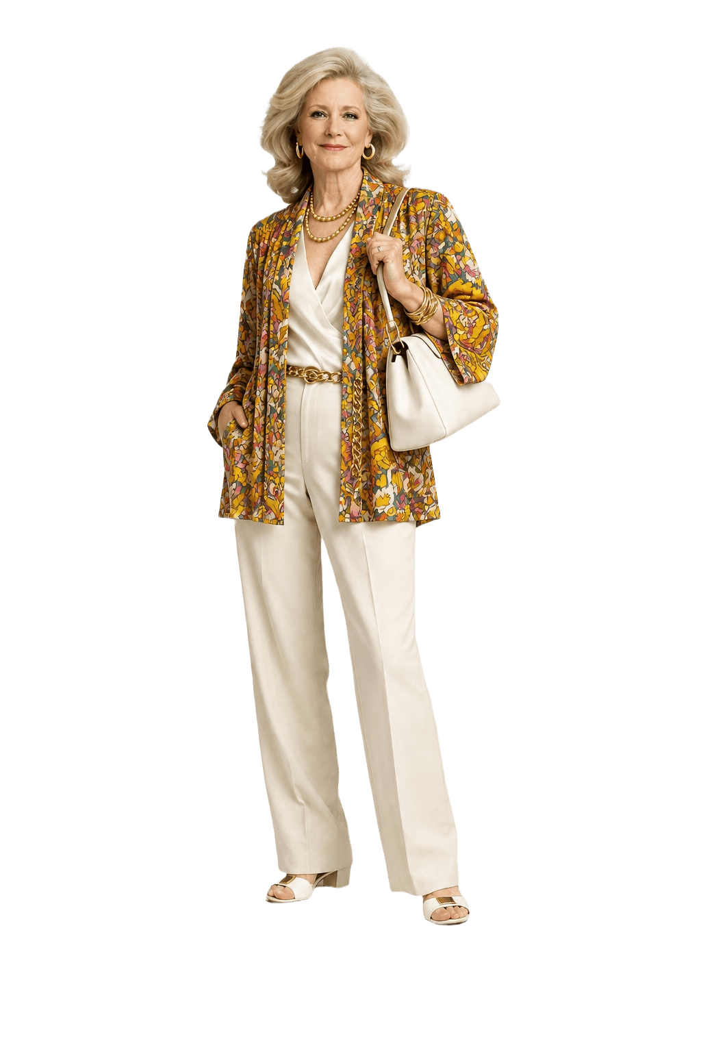 1970s Yellow Cotton Blouse - Model