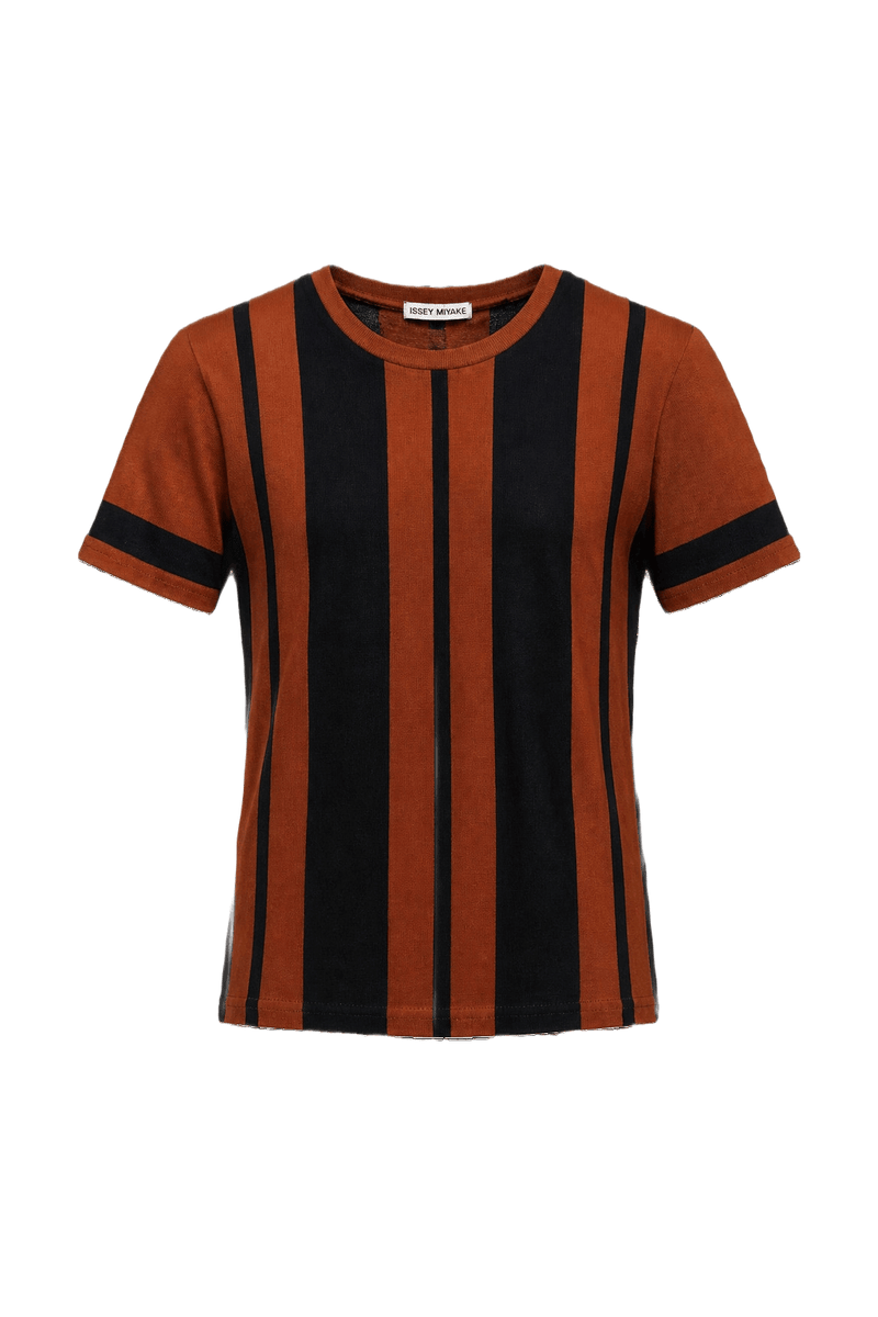 1990s Rust Orange Cotton Blend T-Shirt - Front View
