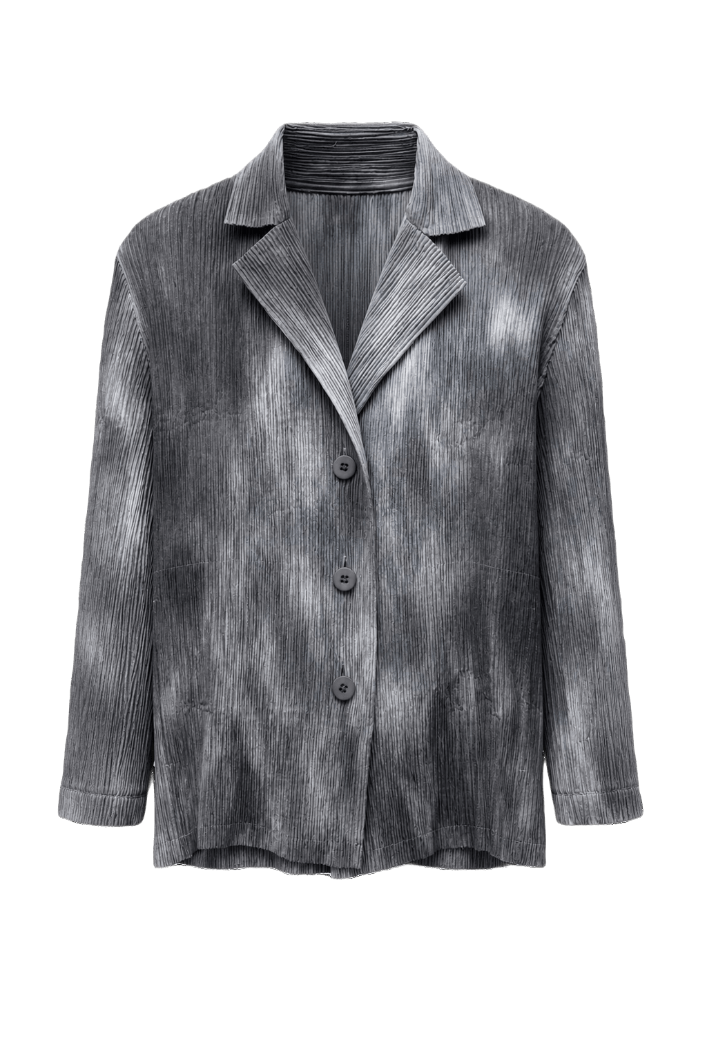 1990s Grey Synthetic Blend Jacket - Front View