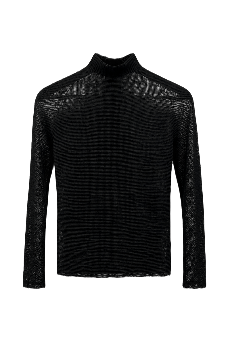 1990s Black Synthetic Sweater - Front View