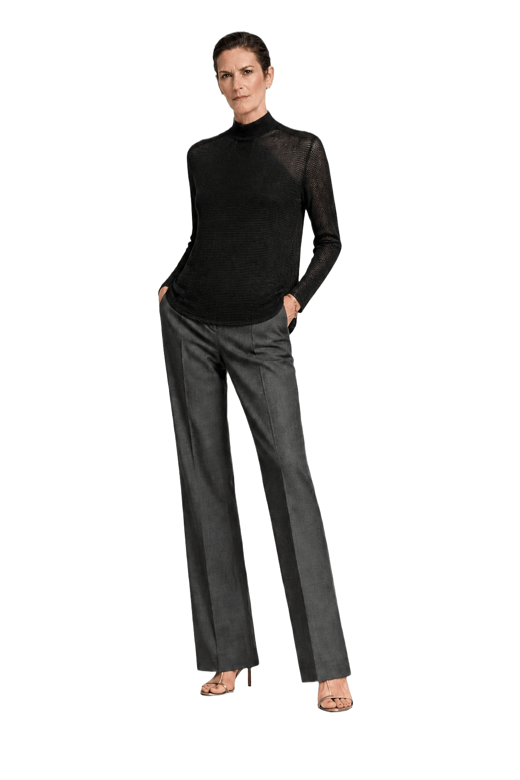 1990s Black Synthetic Sweater - Model