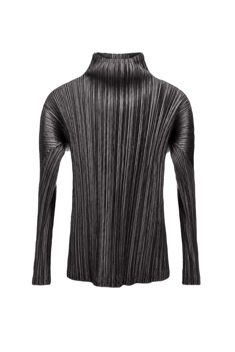 1990s Dark Grey Synthetic Blend Sweater - Front View