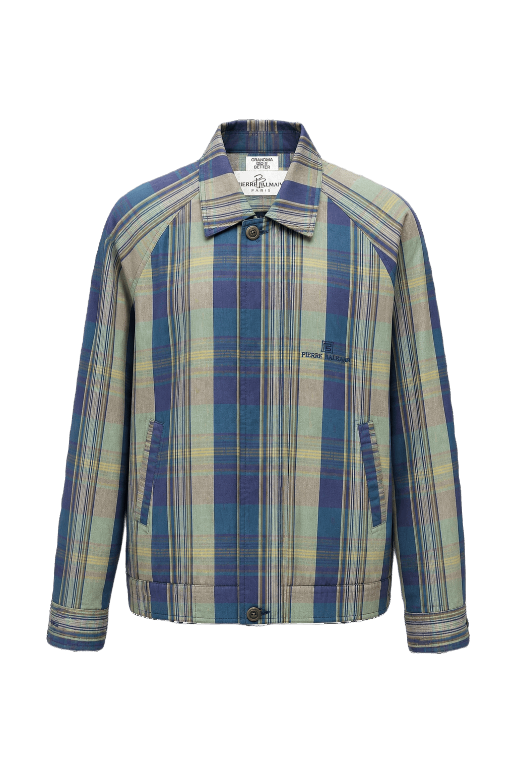 1980s Blue Cotton Blend Jacket - Front View