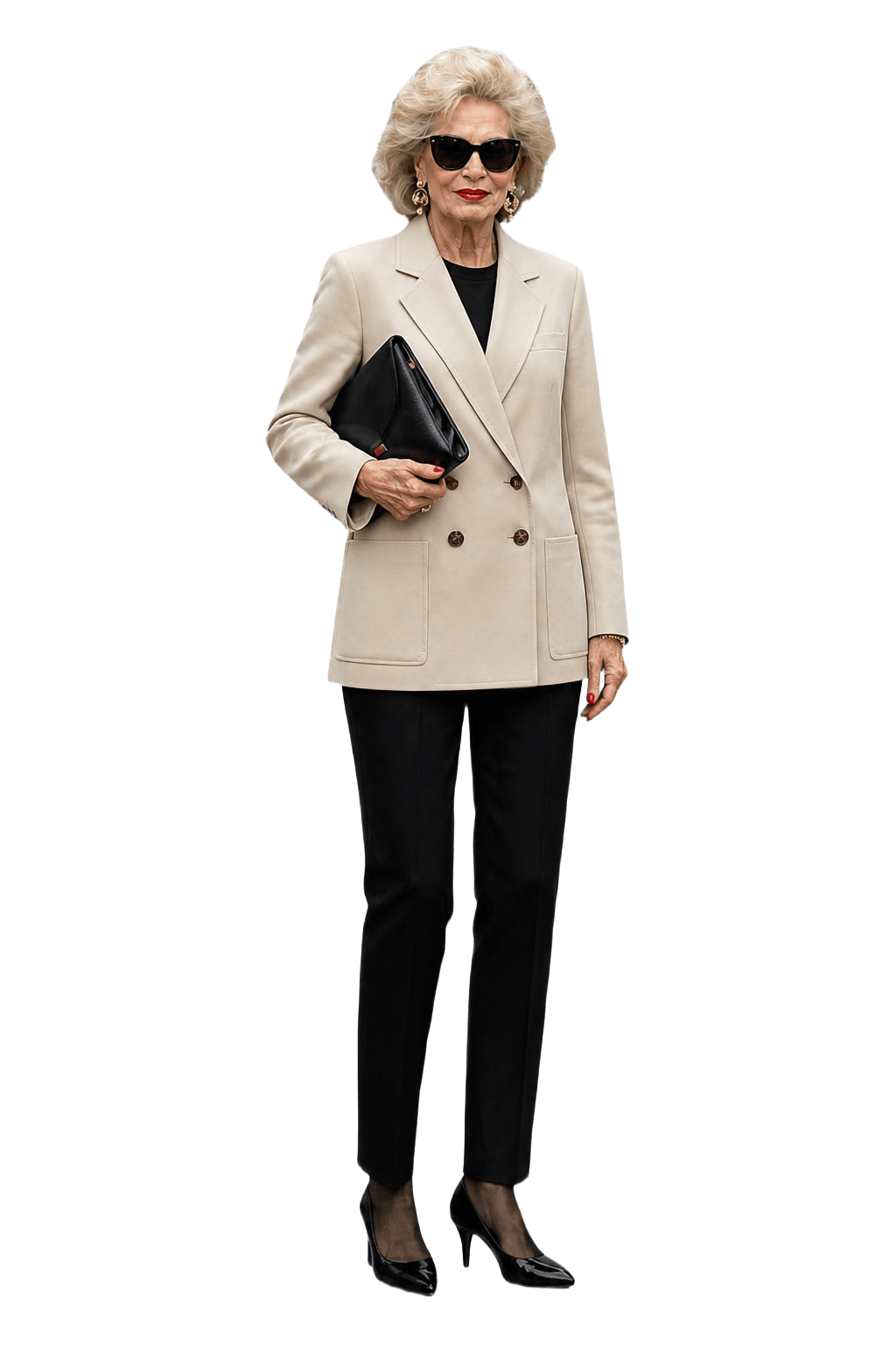 1980s Beige Cotton Blazer - Model