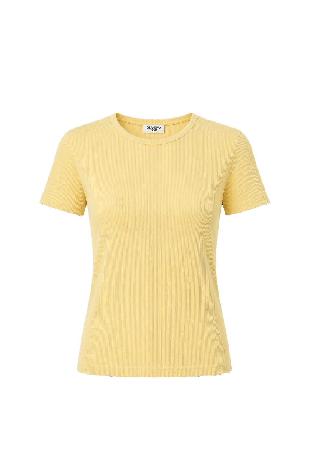 1970s Pale Yellow Cotton Blend T-Shirt - Front View