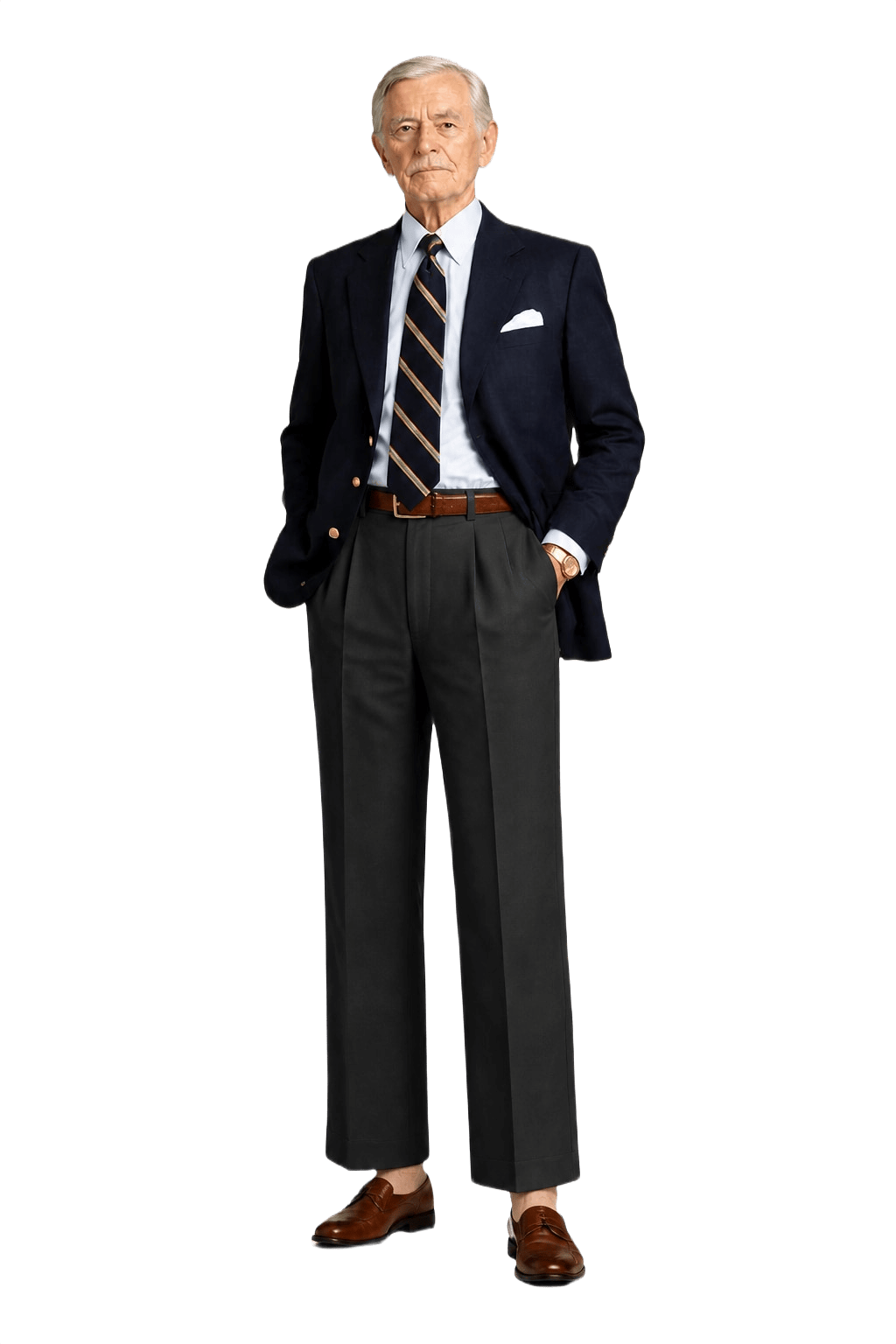 1990s Black Wool Blend Trousers - Model