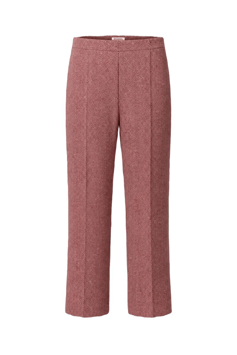 1970s Pink Polyester Blend Trousers - Front View