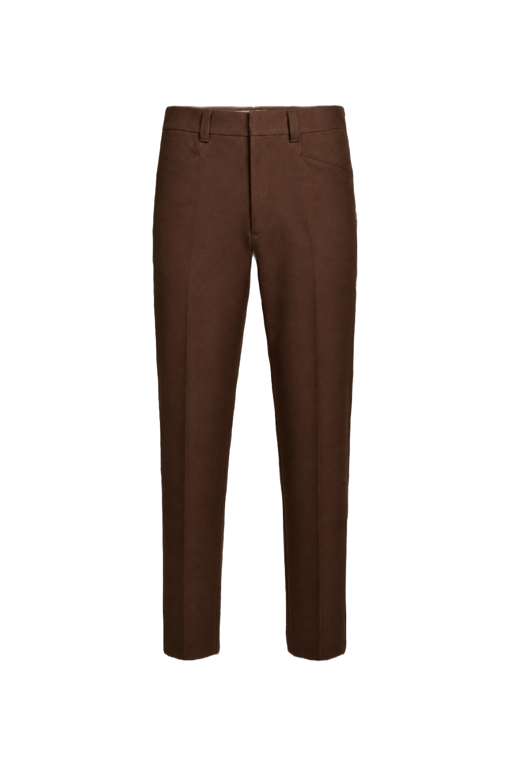 1990s Brown Wool Blend Trousers - Front View