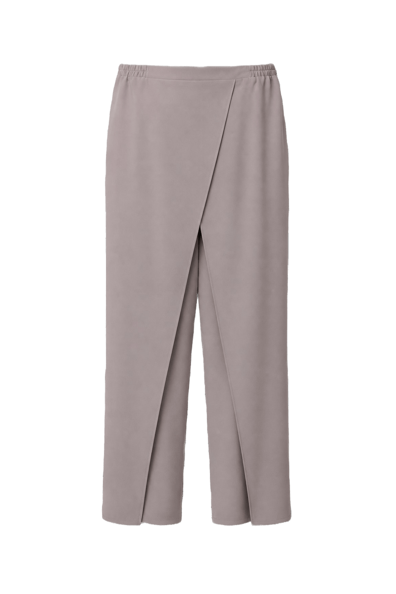 1990s Lavender Polyester Blend Pants - Front View