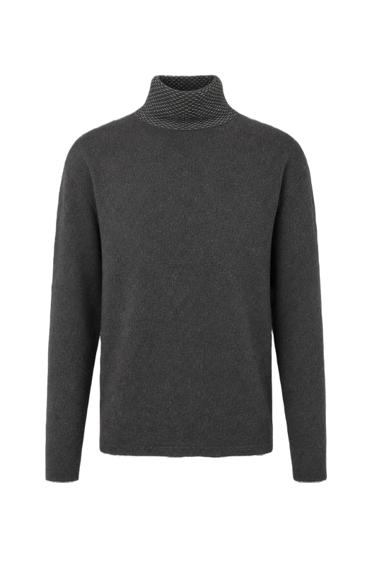 1970s Black Wool Sweater - Front View