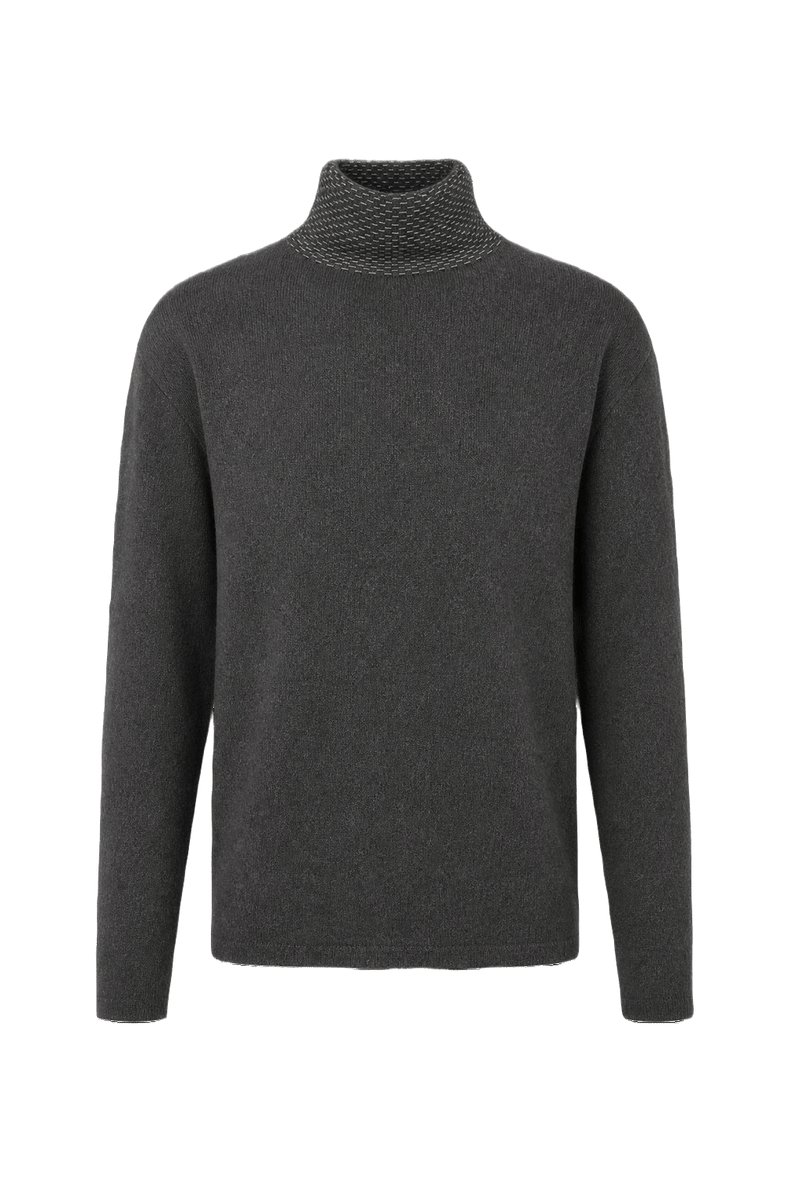 1970s Black Wool Sweater - Front View