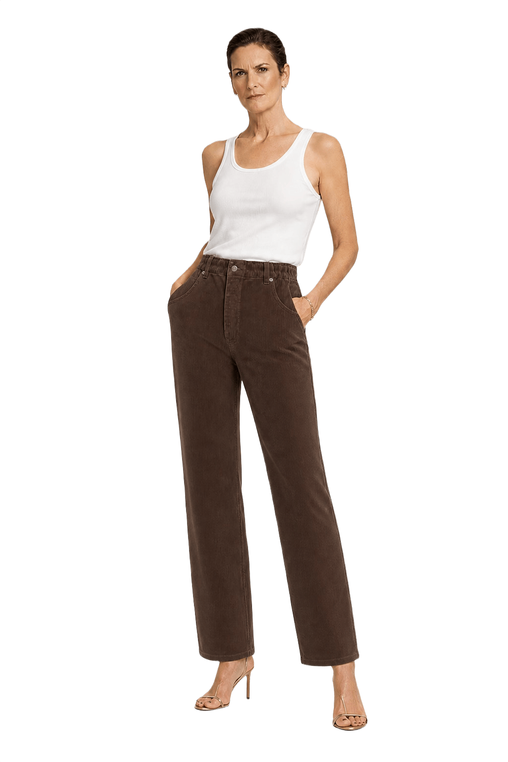 1990s Brown Corduroy Pants - Model