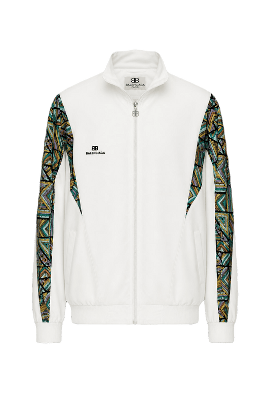 1990s White Polyester Jacket - Front View