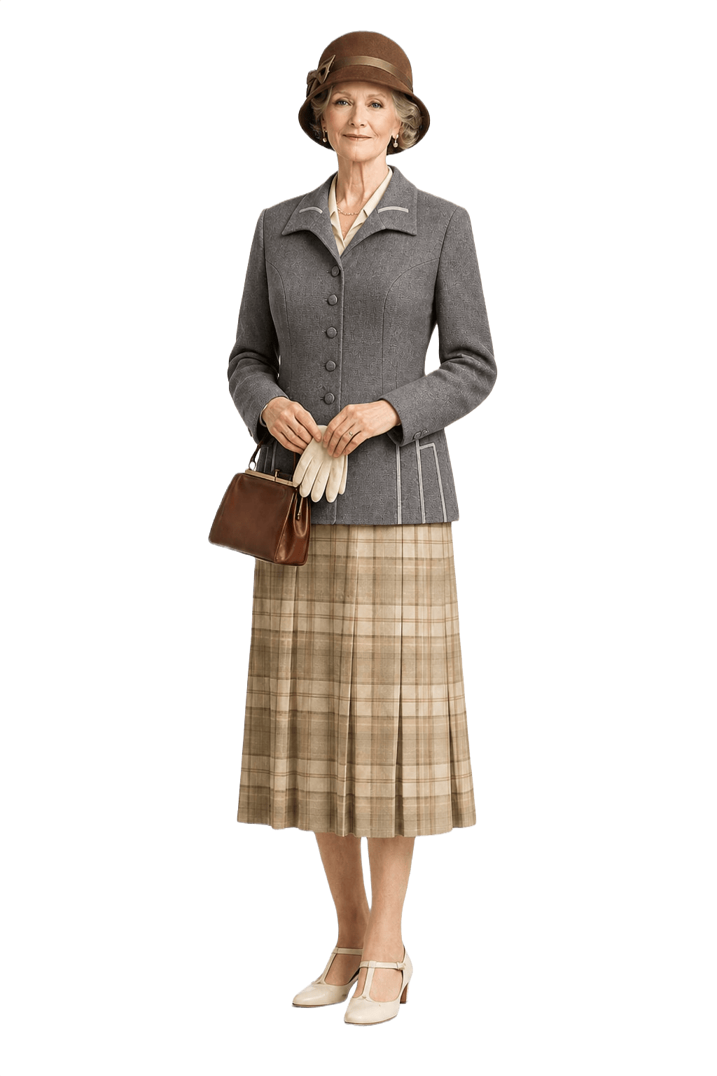 1940s Charcoal Grey Wool Jacket - Model