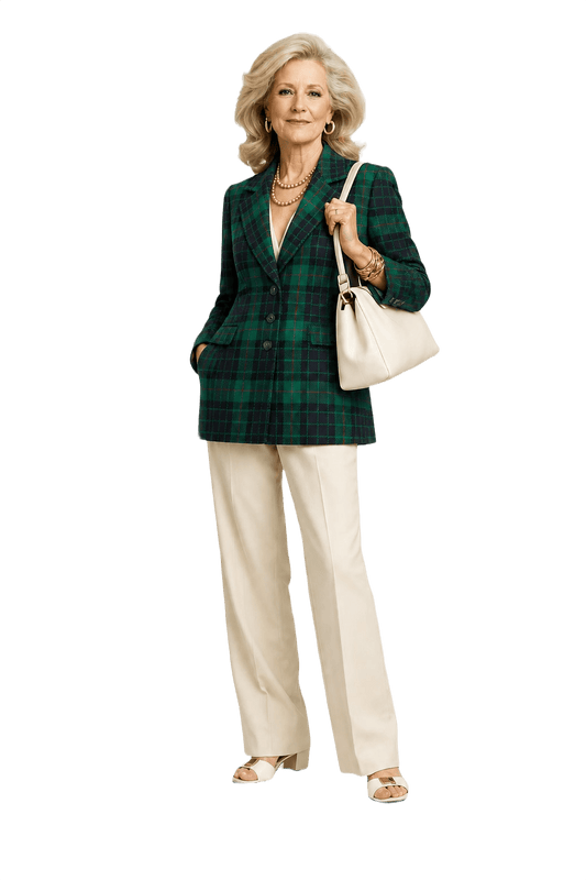 1970s Green Wool Blazer - Model