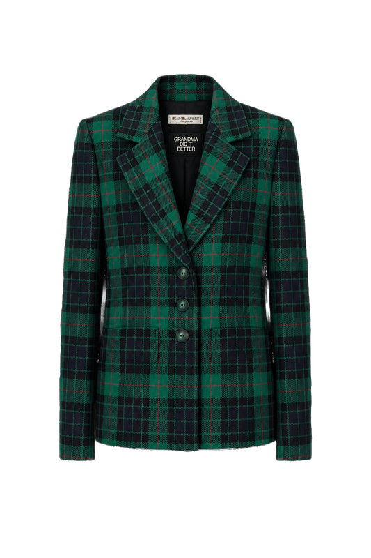 1970s Green Wool Blazer - Front View