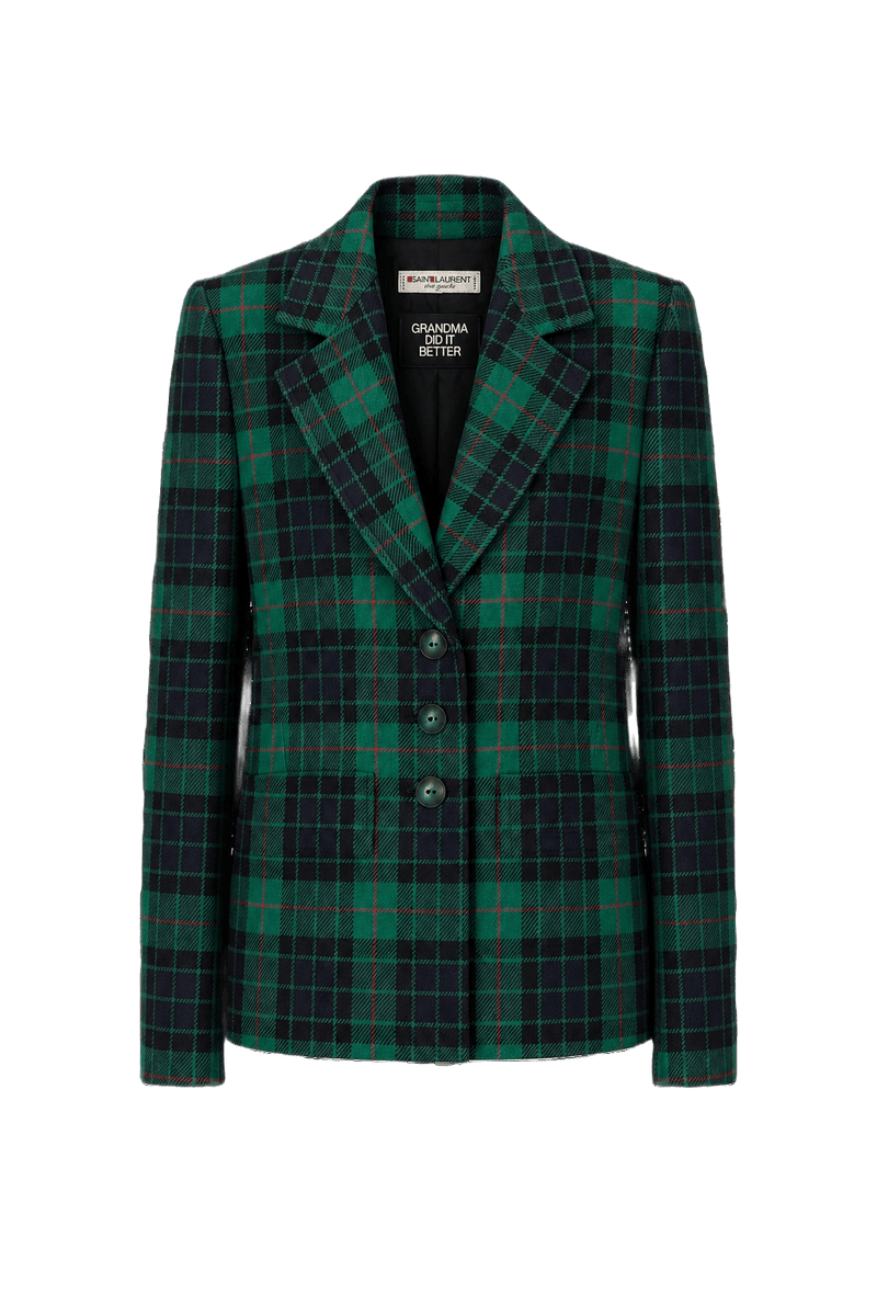 1970s Green Wool Blazer - Front View