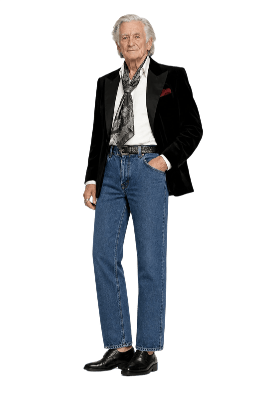 1970s Blue Denim Jeans - Model