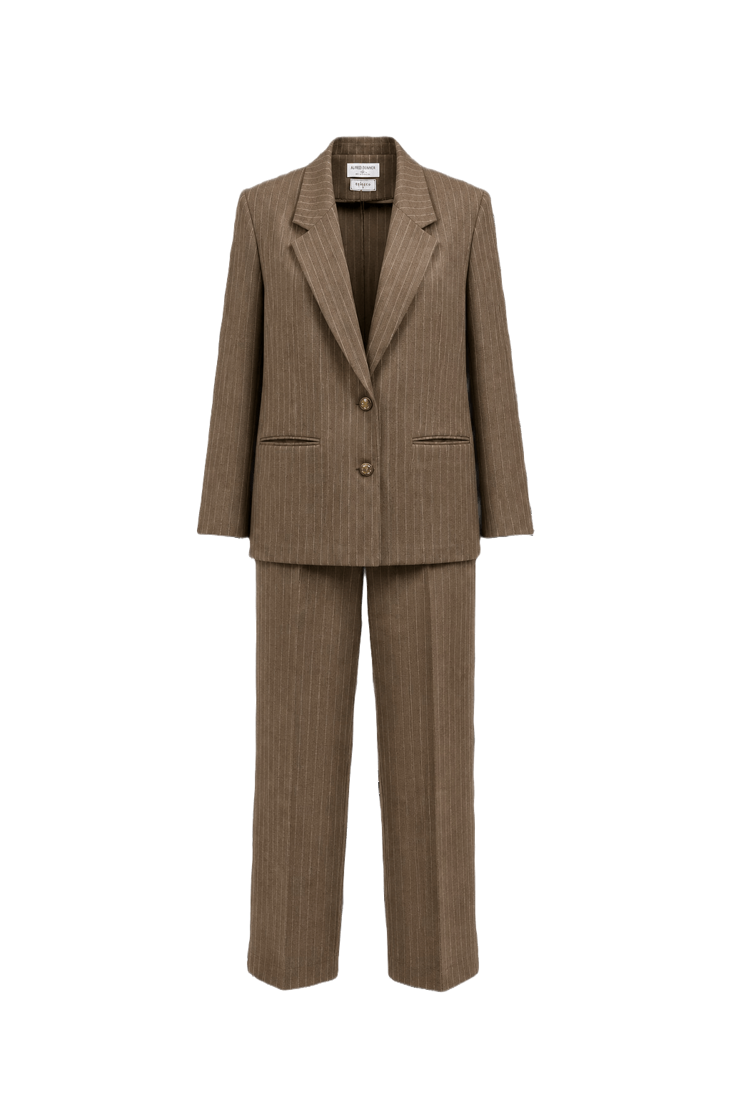 1970s Brown Wool Blend Blazer and Trousers - Front View