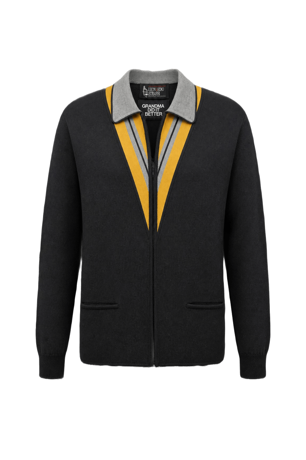 1970s Black Wool Jacket - Front View