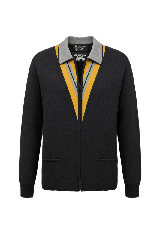 1970s Black Wool Jacket - Front View