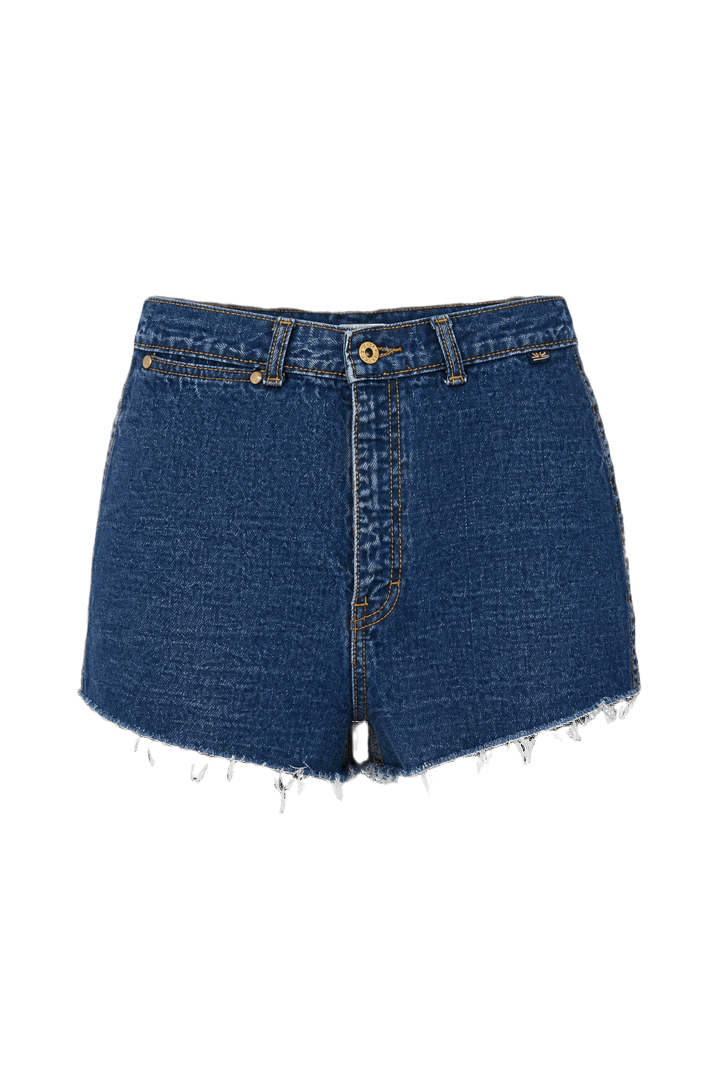 1980s Blue Denim Womens Shorts - Front View