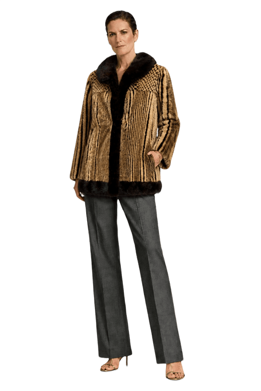 1990s Brown Fur Coat - Model