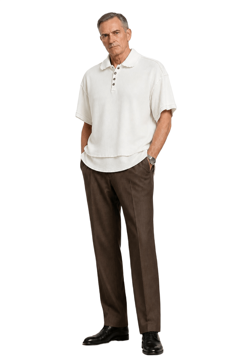 1990s White Cotton Polo - Model