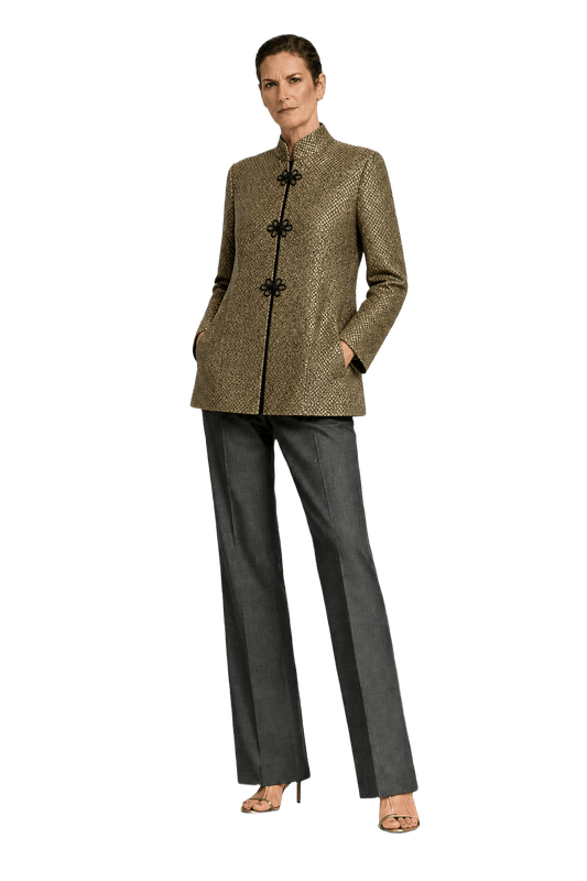 2000s Gold Polyester Jacket - Model