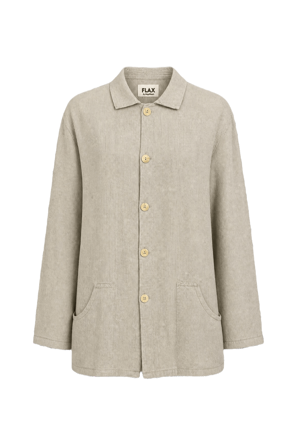 1990s Beige Linen Jacket - Front View