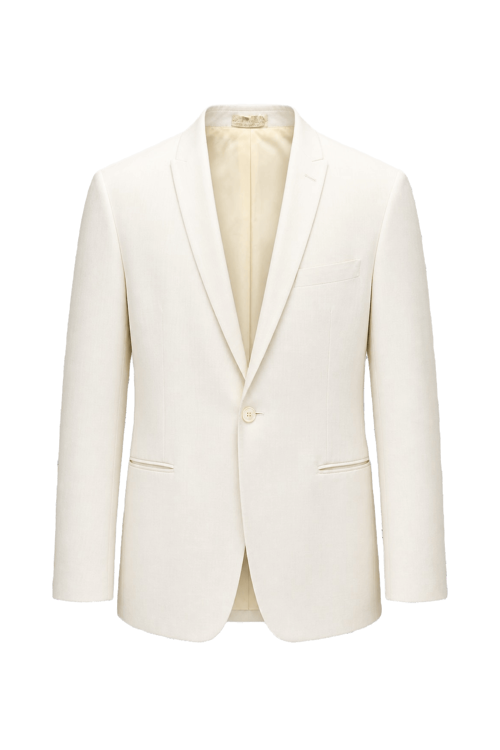 1950s Ivory Cotton Blend Blazer - Front View