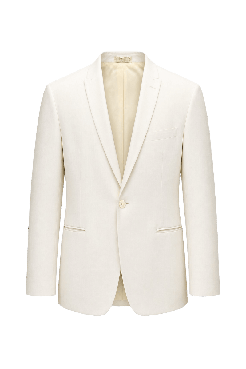 1950s Ivory Cotton Blend Blazer - Front View